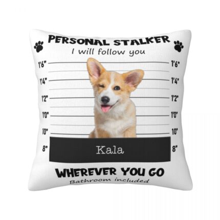 Personal Stalker Pet Throw Pillow Case